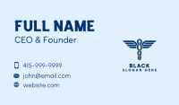 Elegant Medical Caduceus Business Card Image Preview