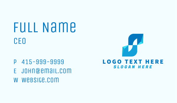 Blue Accounting Letter S Business Card Design Image Preview