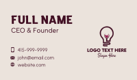 Wine Lightbulb Concept  Business Card Design