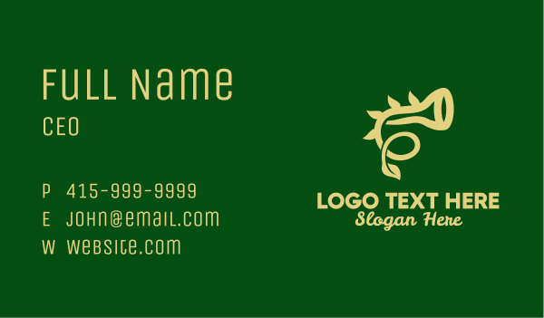 Natural Horn Instrument  Business Card Design Image Preview