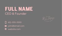 Classy Feminine Wordmark Business Card Image Preview
