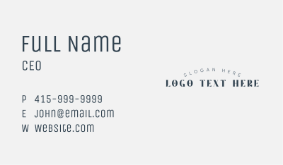 Company Business Wordmark Business Card Image Preview