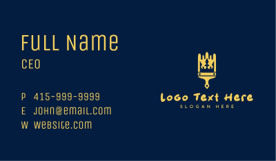 Yellow Crown Paint Brush Business Card Image Preview