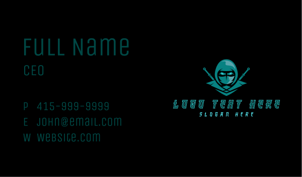 Ninja Warrior Assasin Business Card Design Image Preview