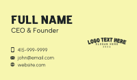 Rustic Brand Wordmark Business Card Image Preview