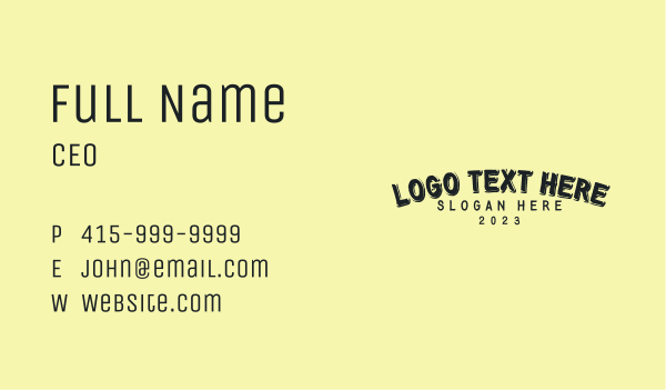 Rustic Brand Wordmark Business Card Design Image Preview