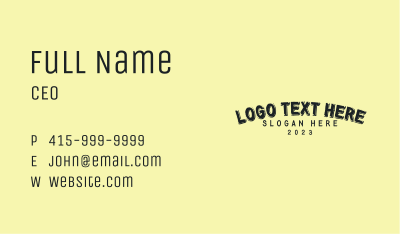 Rustic Brand Wordmark Business Card Image Preview