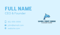 Blue Baby Dolphin Business Card Image Preview