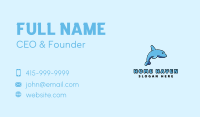 Blue Baby Dolphin Business Card Image Preview