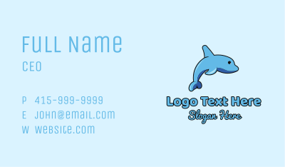 Blue Baby Dolphin Business Card