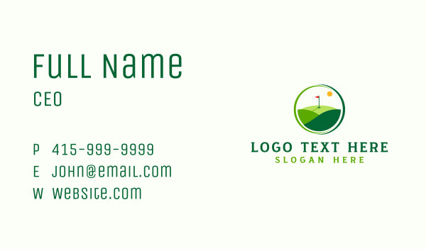 Golf Sports Tournament Business Card Design Image Preview