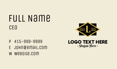Classic Geometric Lettermark  Business Card Image Preview