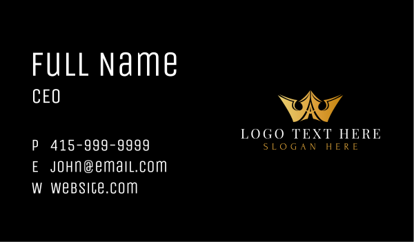 Luxe Crown Boutique Business Card Design Image Preview