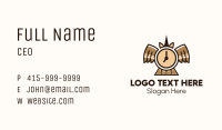 Time Clock Wings Business Card Image Preview