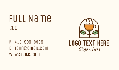 Organic Brewed Coffee Business Card Image Preview