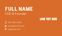 Clothing Urban Wordmark Business Card Design