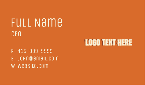 Clothing Urban Wordmark Business Card Design Image Preview