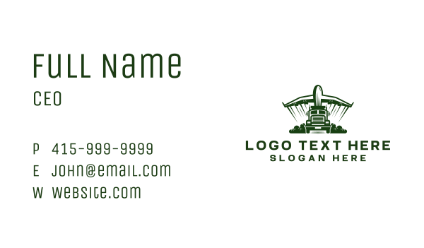 Truck Plane Transportation Business Card Design Image Preview