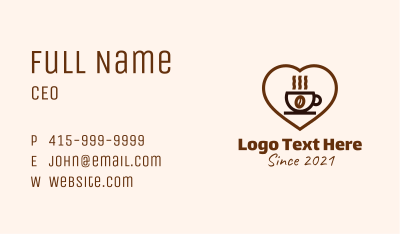 Coffee Lover  Business Card
