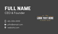 Clothing Brand Wordmark Business Card Image Preview