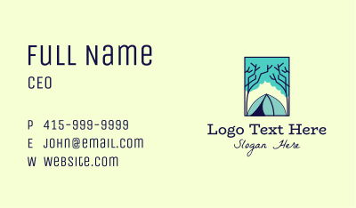 Forest Camping Site Business Card Image Preview