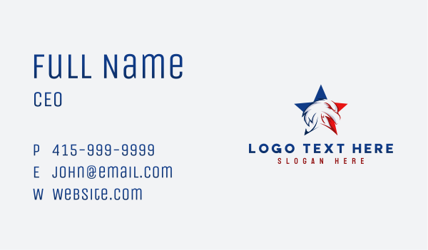 Patriotic Eagle Star Business Card Design Image Preview