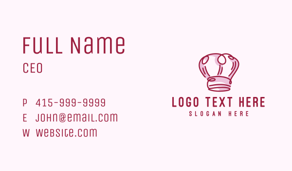 Toque Hat Restaurant Cook Business Card Design Image Preview