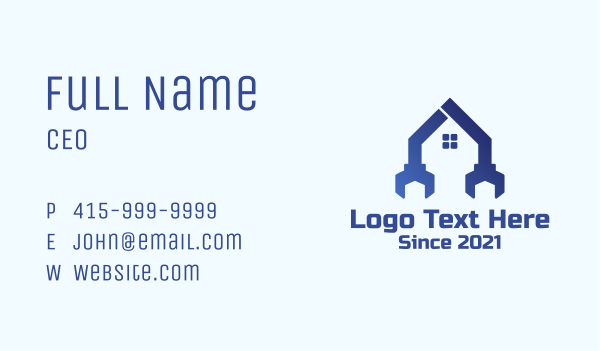 House Wrench Repair Business Card Design Image Preview