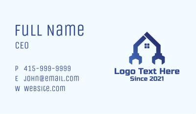 House Wrench Repair Business Card Image Preview