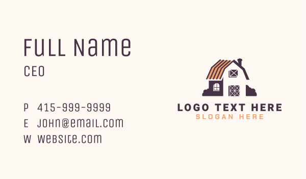 Barn Home Farming Business Card Design Image Preview