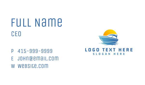 Yacht Travel Holiday Business Card Design Image Preview