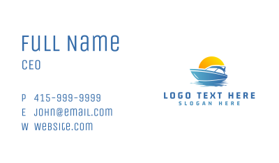 Yacht Travel Holiday Business Card Image Preview