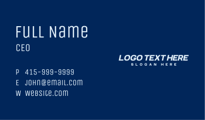 Corporate Industry Wordmark Business Card Image Preview
