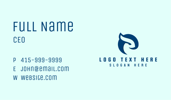 Crested Blue Bird Mascot  Business Card Design Image Preview