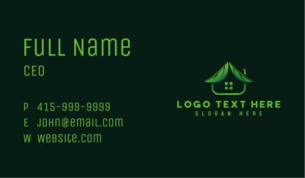 Eco House Realty Business Card Design Image Preview
