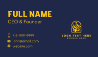 Gold Star Arch Coral Business Card Design
