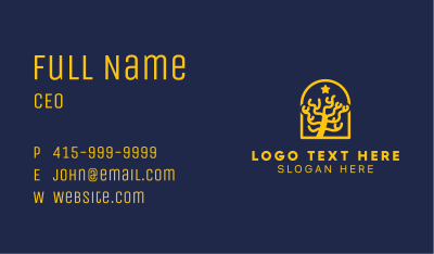 Gold Star Arch Coral Business Card