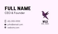 Purple Dove Origami Business Card Image Preview