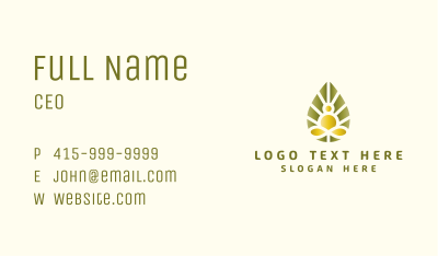 Yoga Organic Leaf Business Card Image Preview