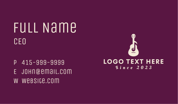 Guitar Music Note  Business Card Design Image Preview