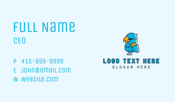 Smoking Parrot Bird Business Card Design Image Preview