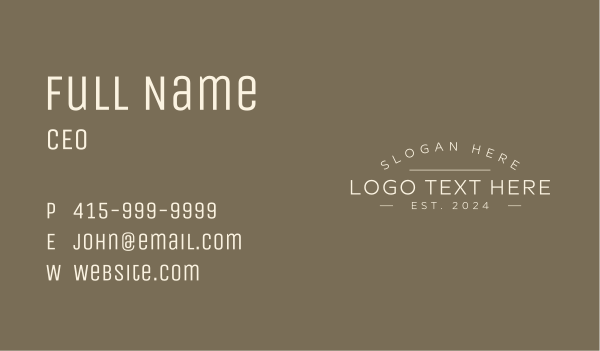 Professional Brand Wordmark Business Card Design Image Preview