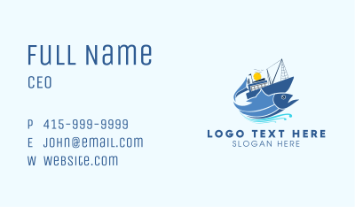 Fisherman Fishing Vessel Business Card Image Preview