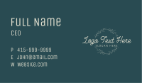 Feminine Floral Wordmark Business Card Image Preview