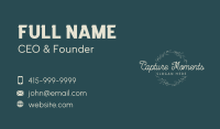 Feminine Floral Wordmark Business Card Image Preview