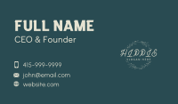 Feminine Floral Wordmark Business Card Image Preview