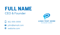 Startup Business Letter P Business Card Design