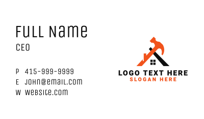 House Builder Hammer Business Card Image Preview