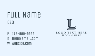 Elegant Serif Business Business Card Image Preview