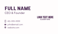 Minimalist Gothic Wordmark Business Card Preview